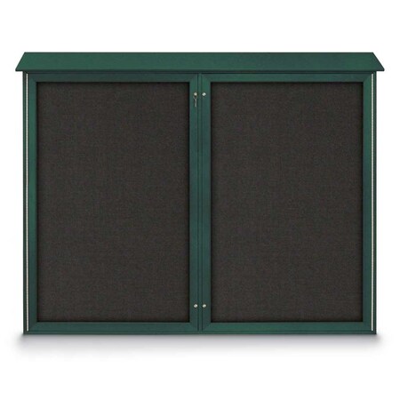 United Visual Products Open Faced Easy Tack Board, 48"x36", Black Fabric/Bronze UV9001AEZ-BLACK-BRONZE
